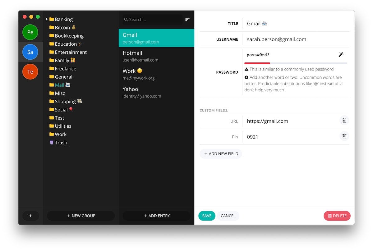 buttercup-gestor-contraseña