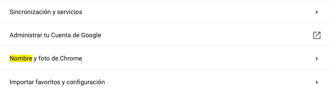 personalizar sesión en Google Chrome