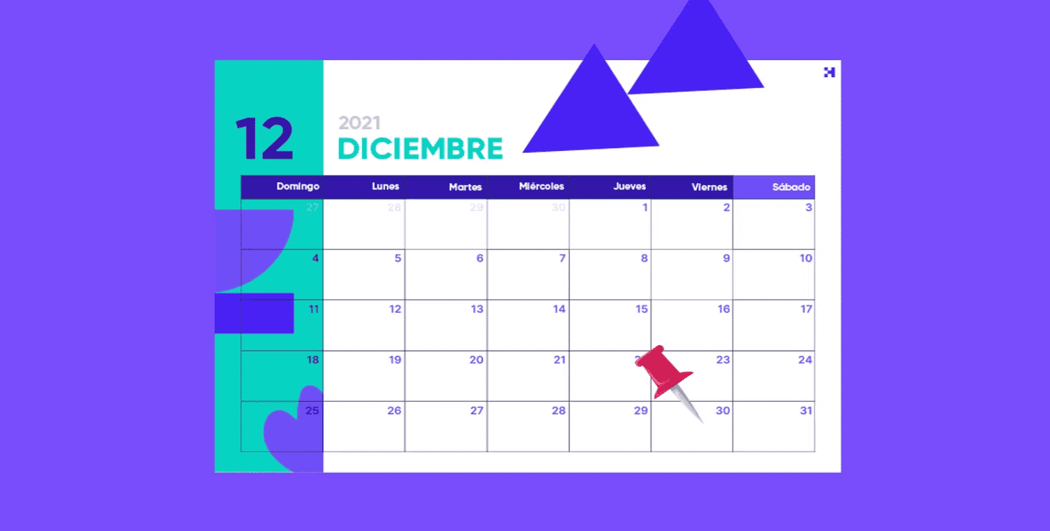 diciembre organizadores mensuales