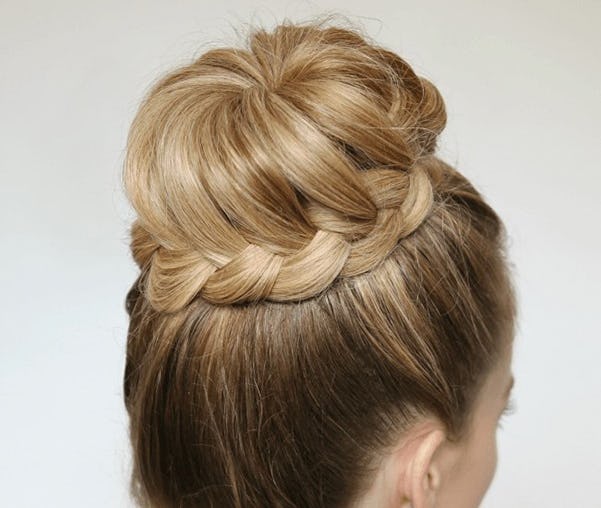 peinados con trenzas y moños