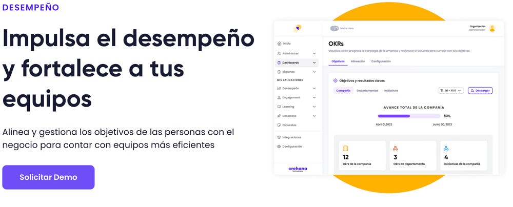 producto desempeño de Crehana