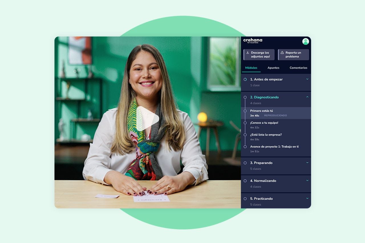 plataforma de e-learning de Crehana 