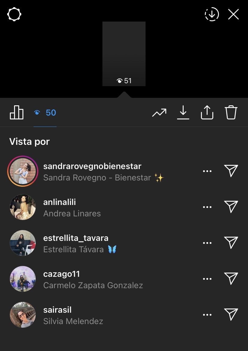 instagram historia estadistica