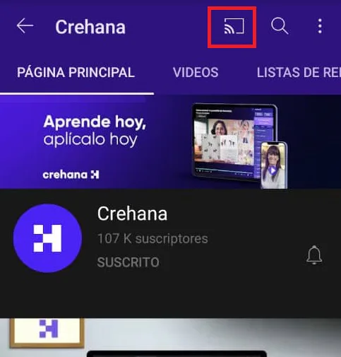 Compartir pantalla en Chromecast
