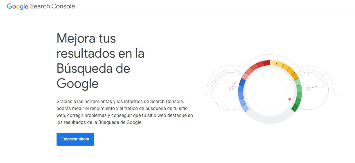 Página de Google Search Console