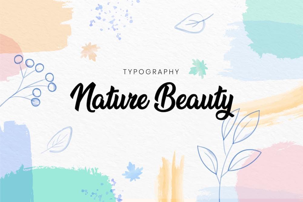 Nature Beauty fuentes caligráfica gratis