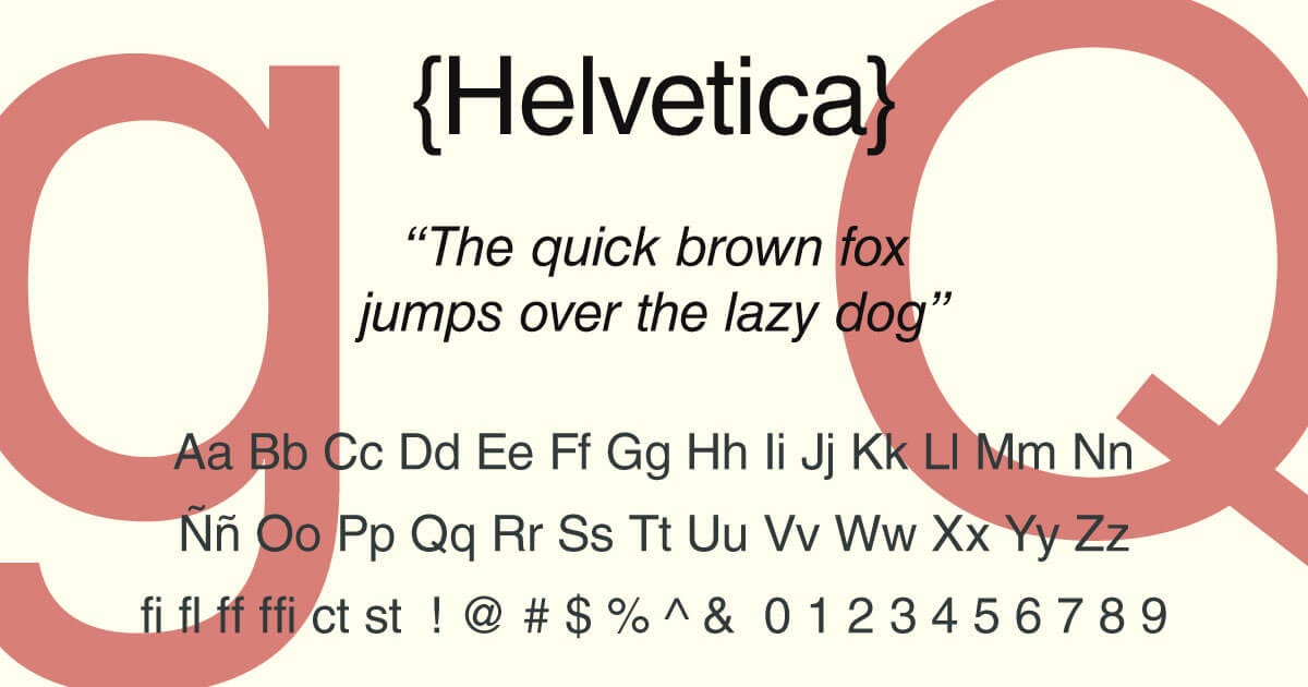 Helvetica tipografía