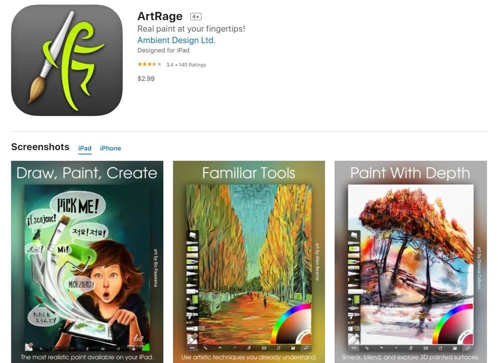 art rage app para ilustrar