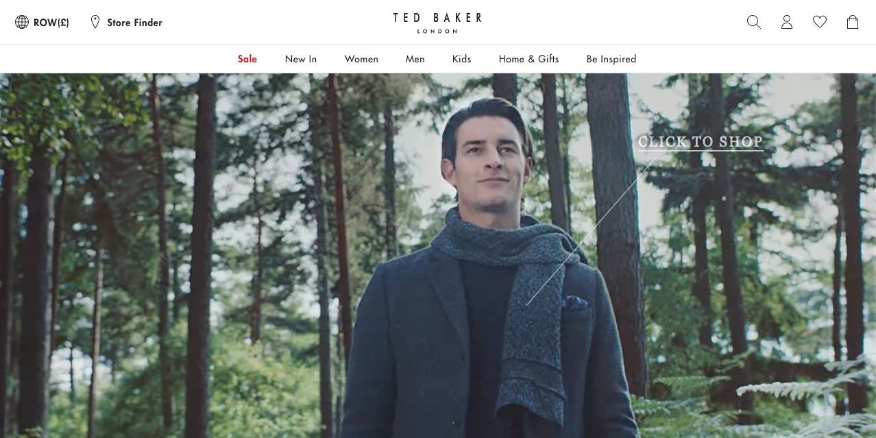 Ejemplo de los tipos de videos shoppable