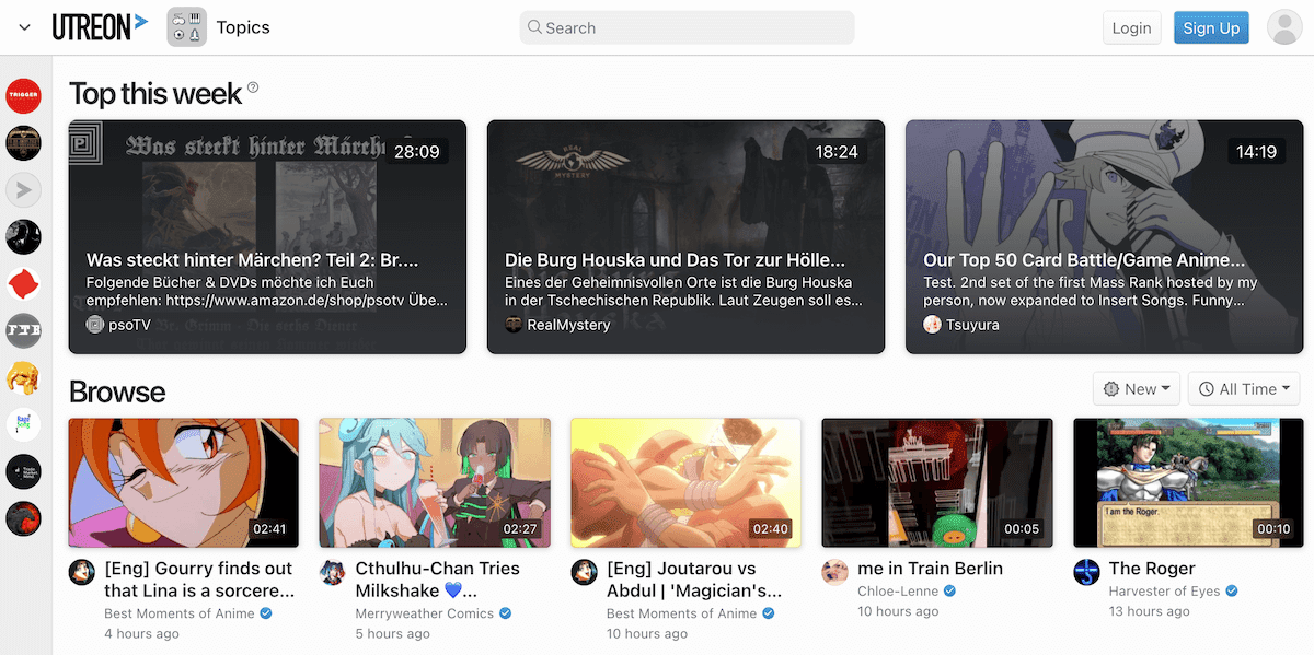 utreon plataforma videos