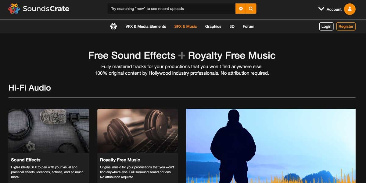 SoundsCrate biblioteca de audios gratis
