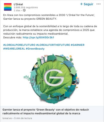 L'Oreal en LinkedIn