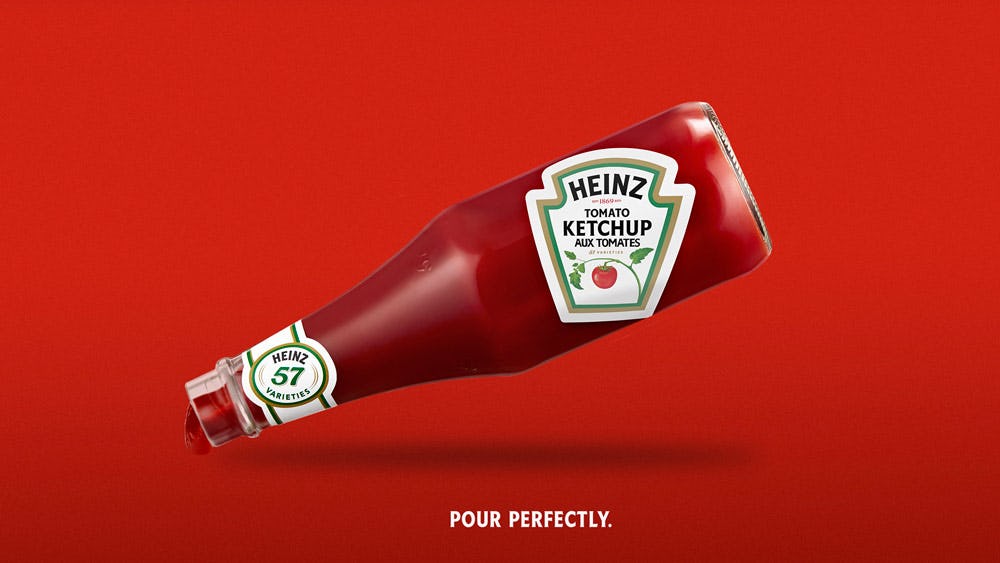 publicidad de la salsa de tomate Heinz