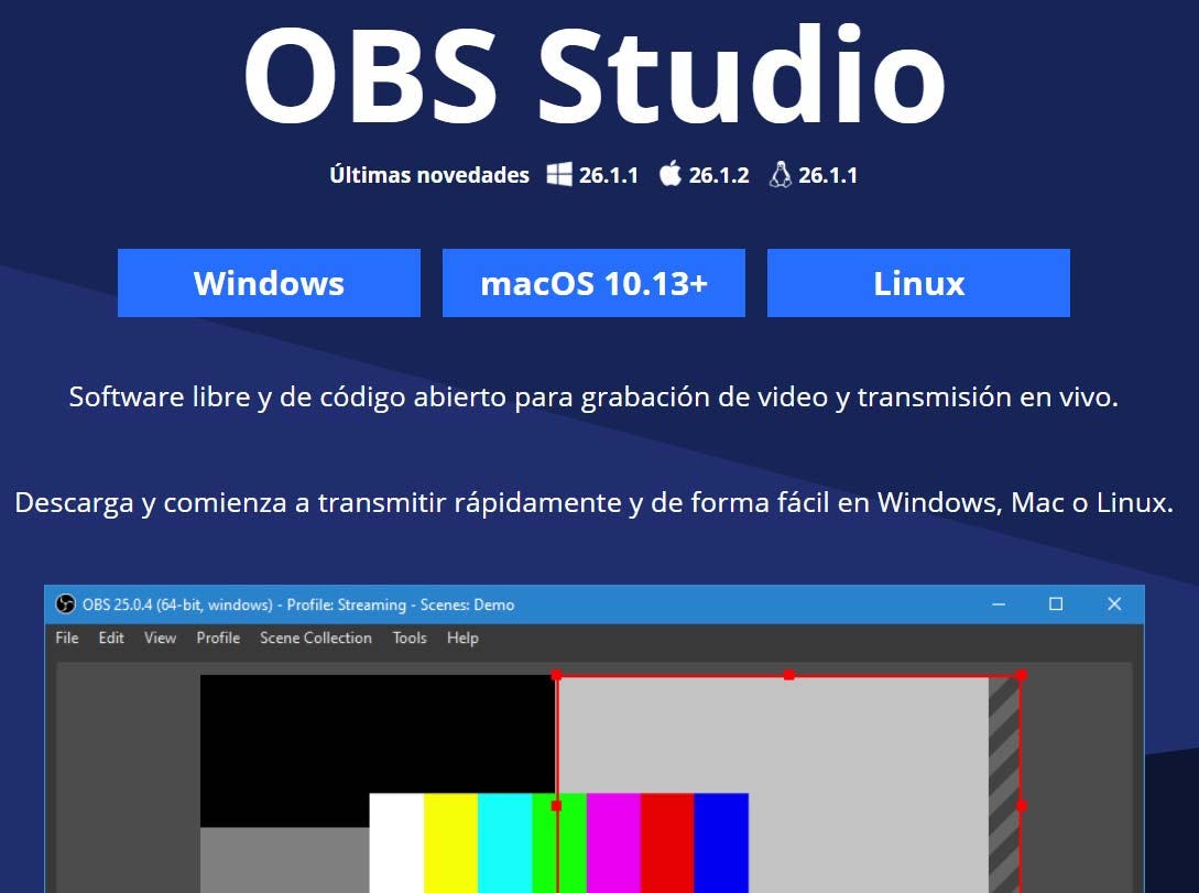 grabar pantalla en OBS Studio