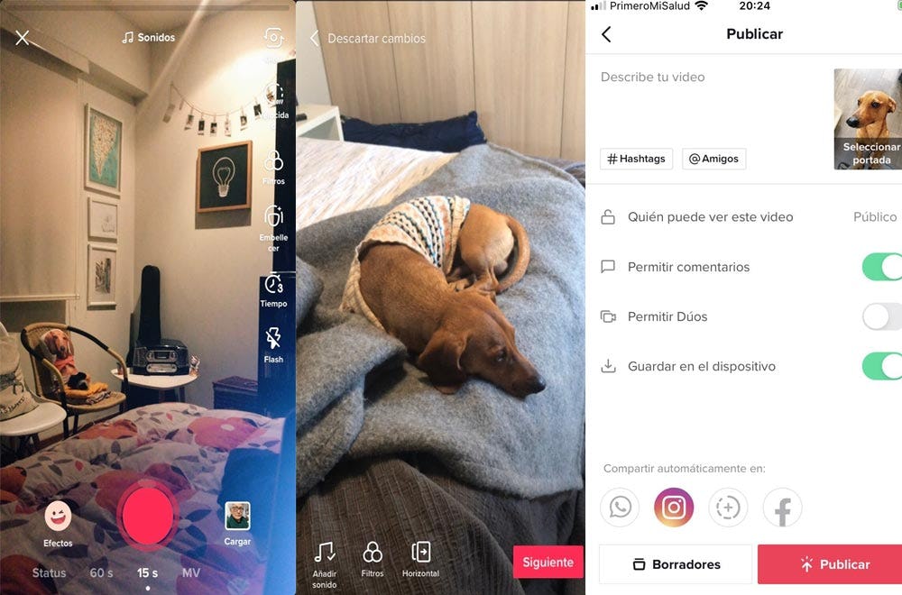 producir videos con fotos en TikTok