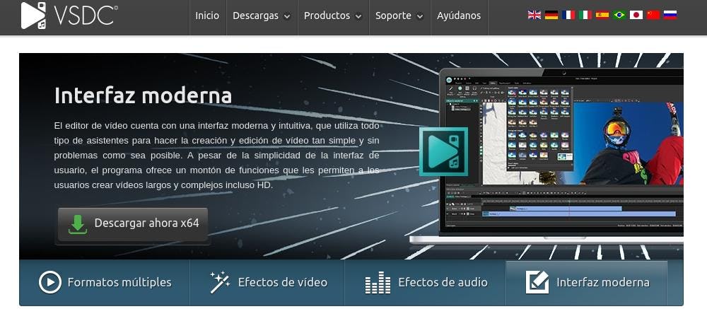 vsdc editor de video
