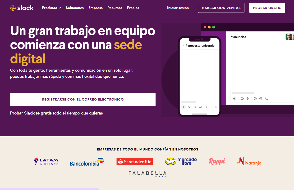 slack app de productividad