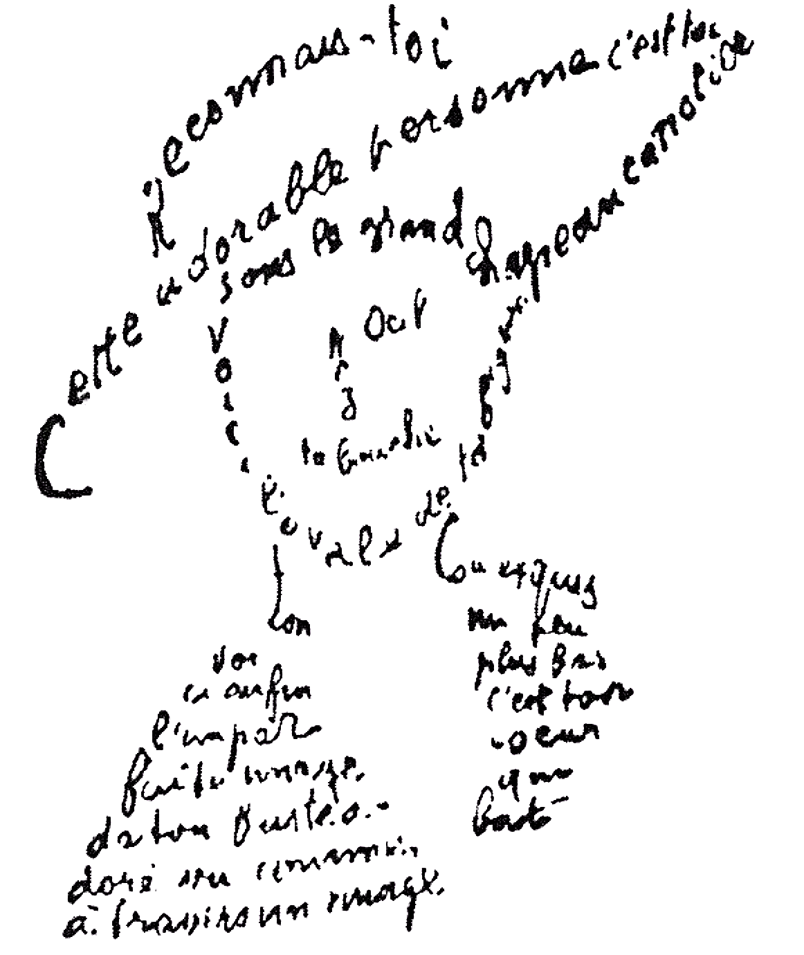 caligrama de Guillaume Apollinaire