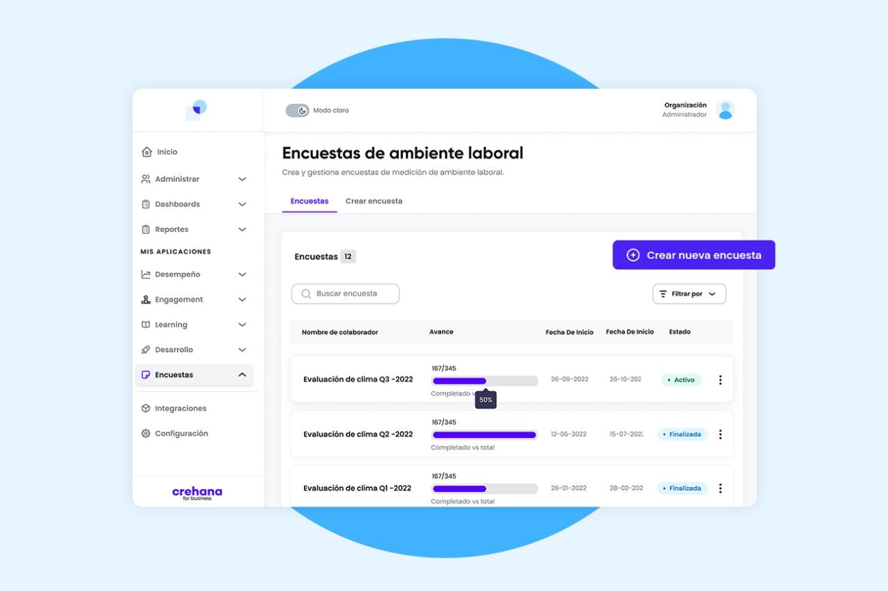 software de engagement Crehana