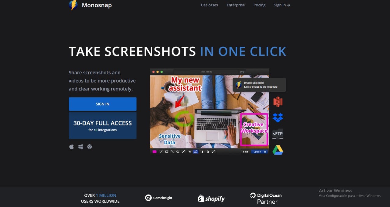 grabar pantalla en Mac con Monosap