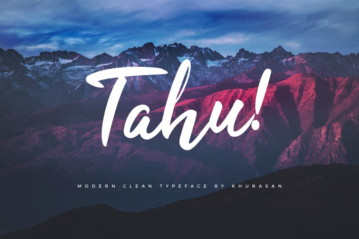 tahu lettering font