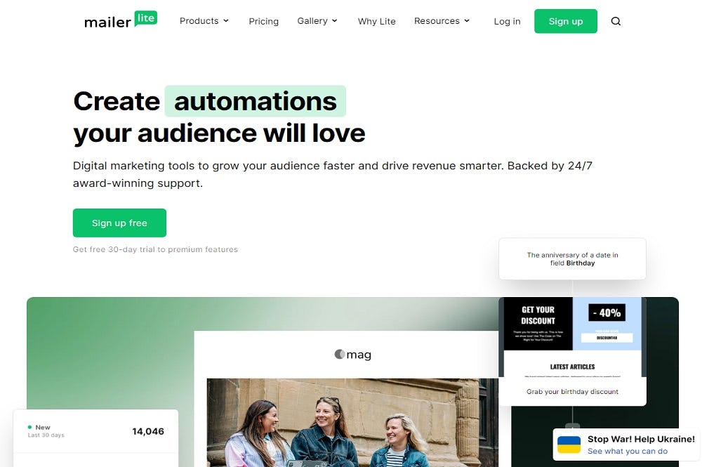 alternativa a Mailchimp Mailerlite