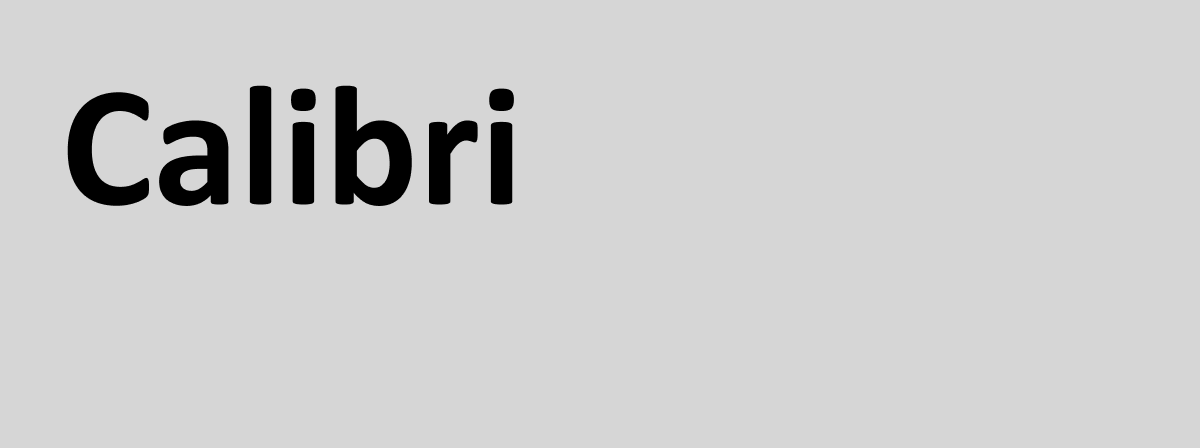 Tipografía Calibri