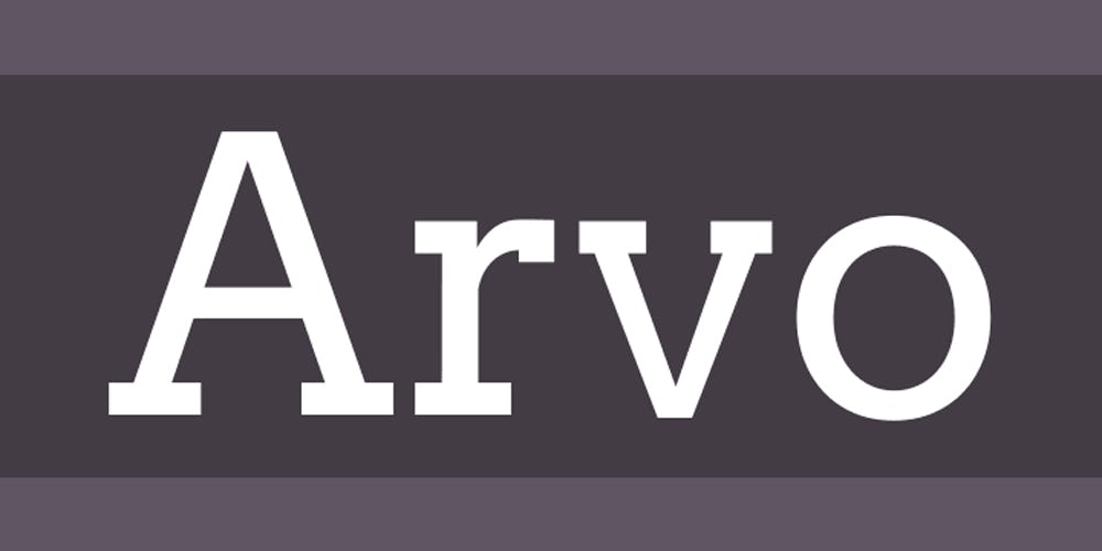 Arvo tipografía slab-serif