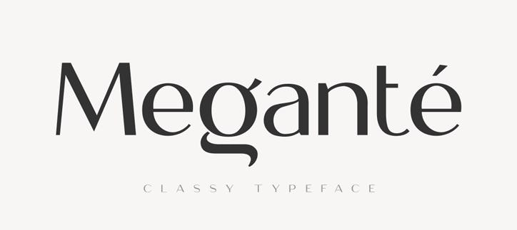 Meganté Font fuente para tarjetas personales