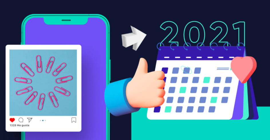 plantilla de calendario de marketing 2021