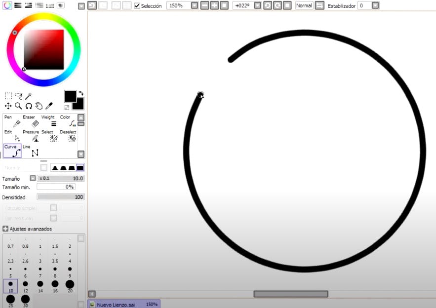 ⚫️ ¿Cómo hacer círculos en Paint Tool SAI? Paso a paso