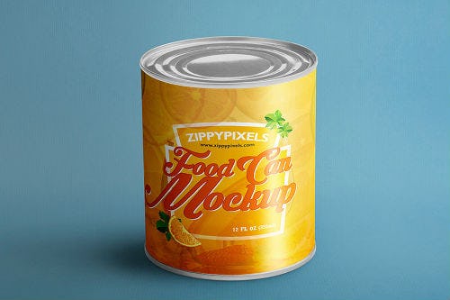 mockup de lata de comida