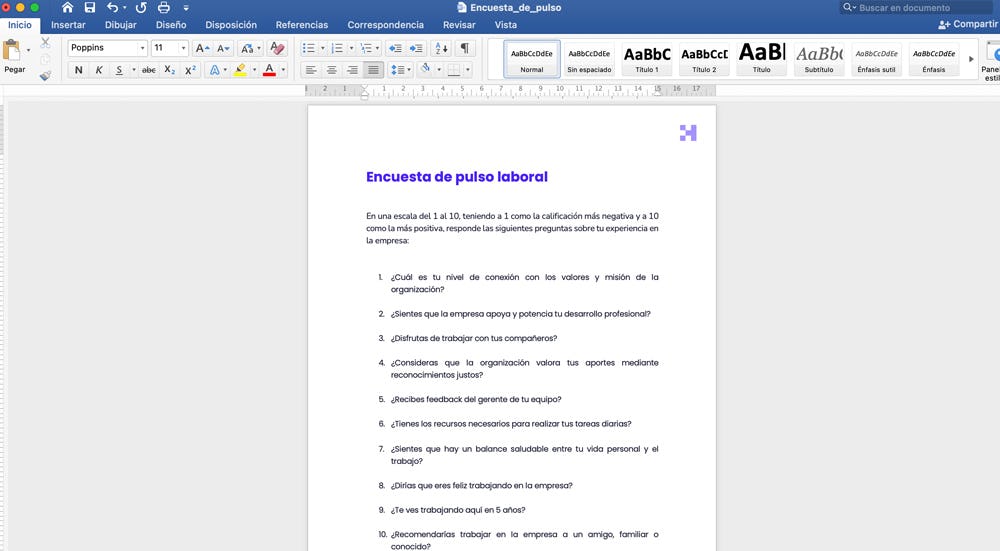 encuesta de pulso laboral