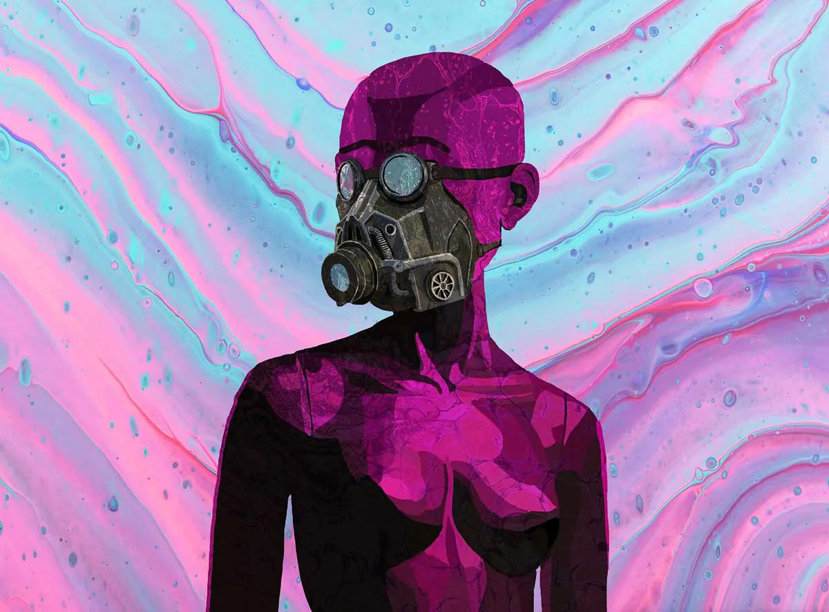 tendencia de diseño gráfico technodystopia