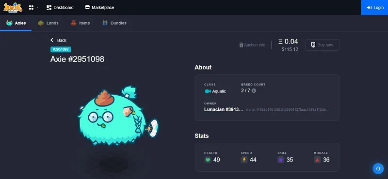 Marketplace de Axie Infinity