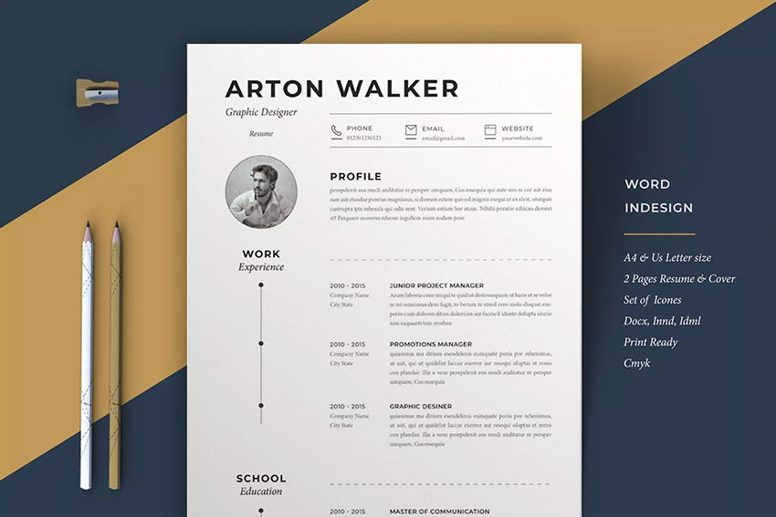 cv de diseñador grafico