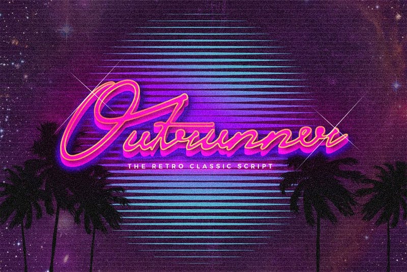outrunner vintage font