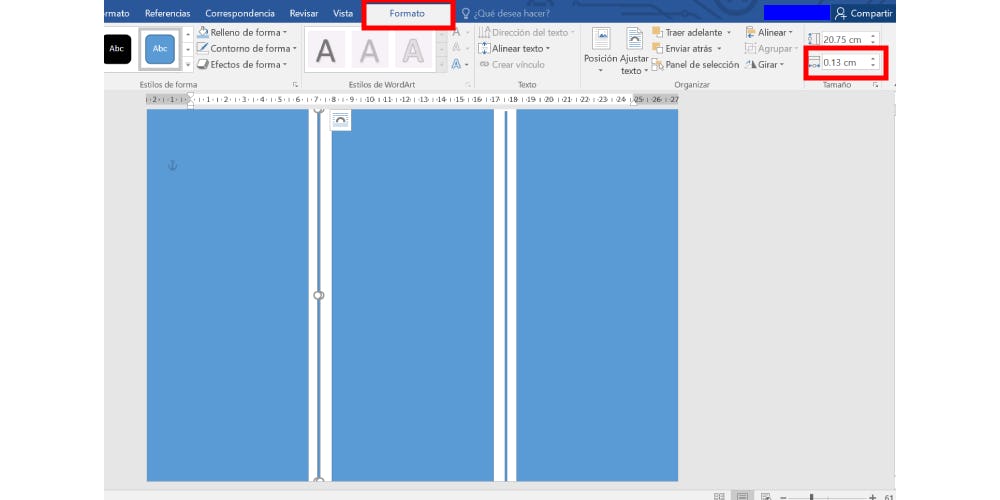 Agregar mini columnas en Word