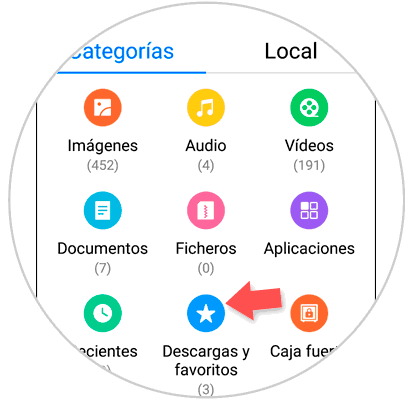 Carpeta Descargas Android