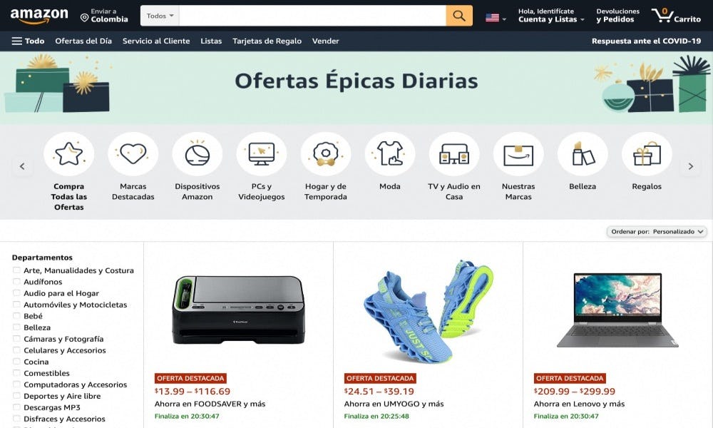 Sitio oficial para descubrir qué es Amazon Black Friday
