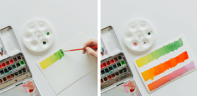 degradado tecnica arte acuarela