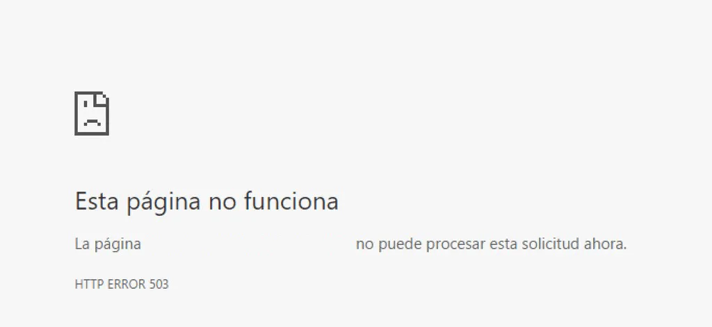 ¿Qué es error 503?