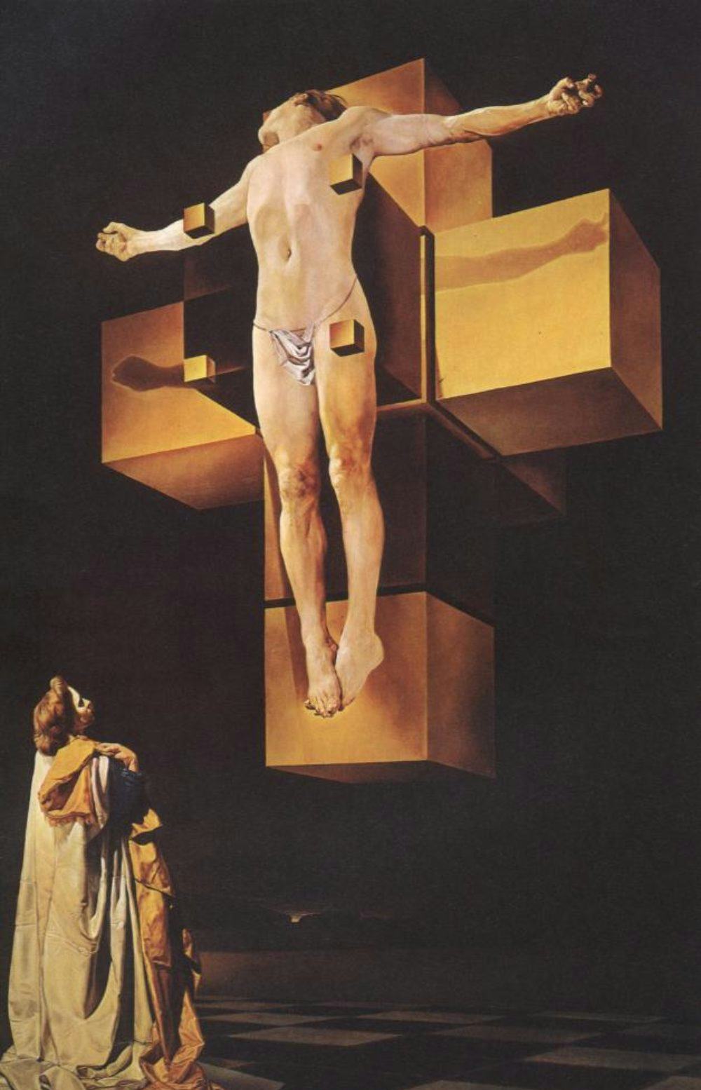 Obra Crucifixion (Corpus Hypercubus) de Dalí