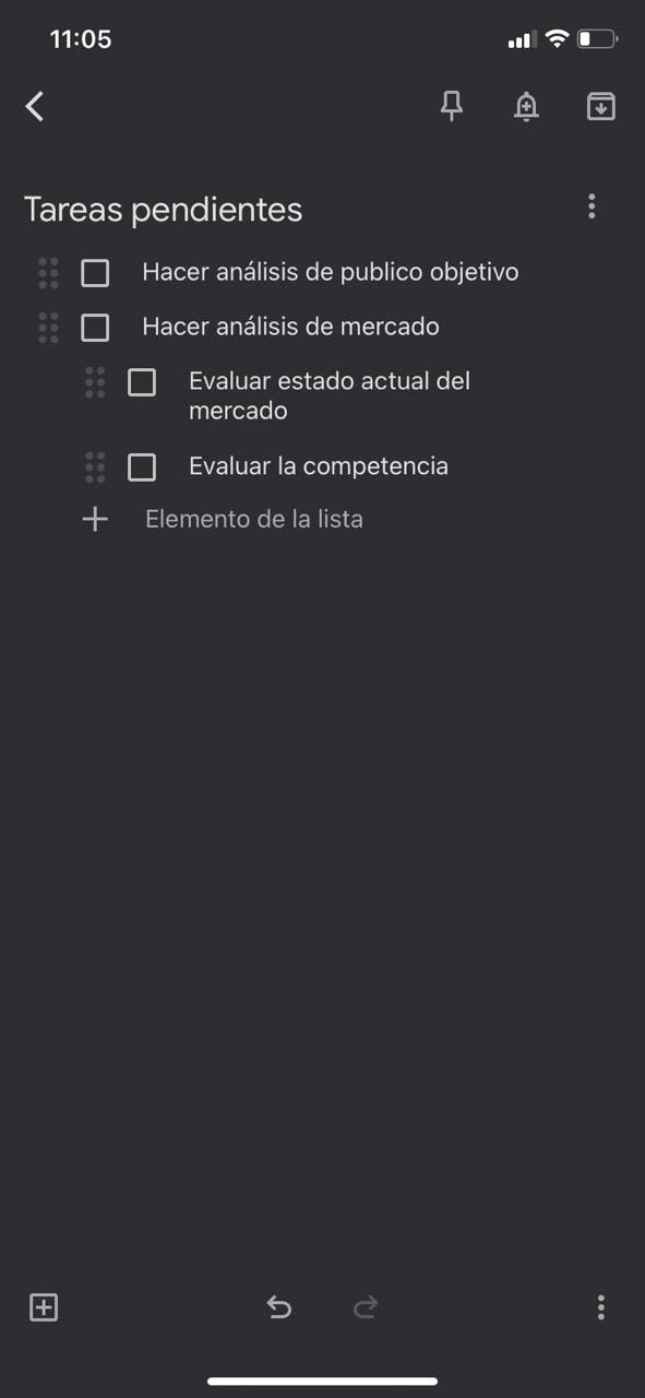 como añadir elementos en una lista de keep