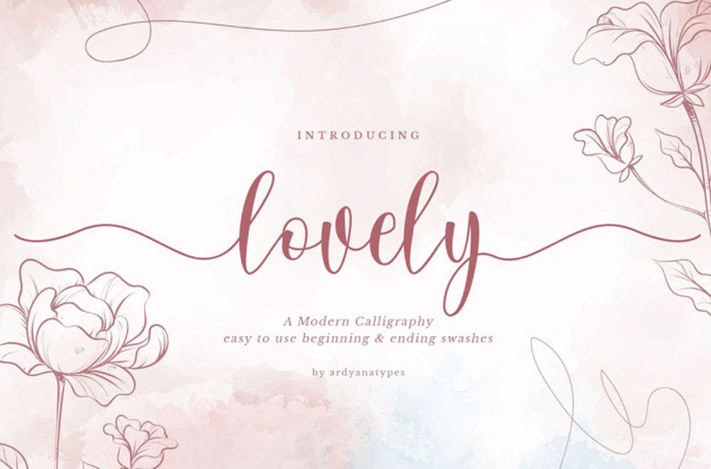 Lovely letra lettering