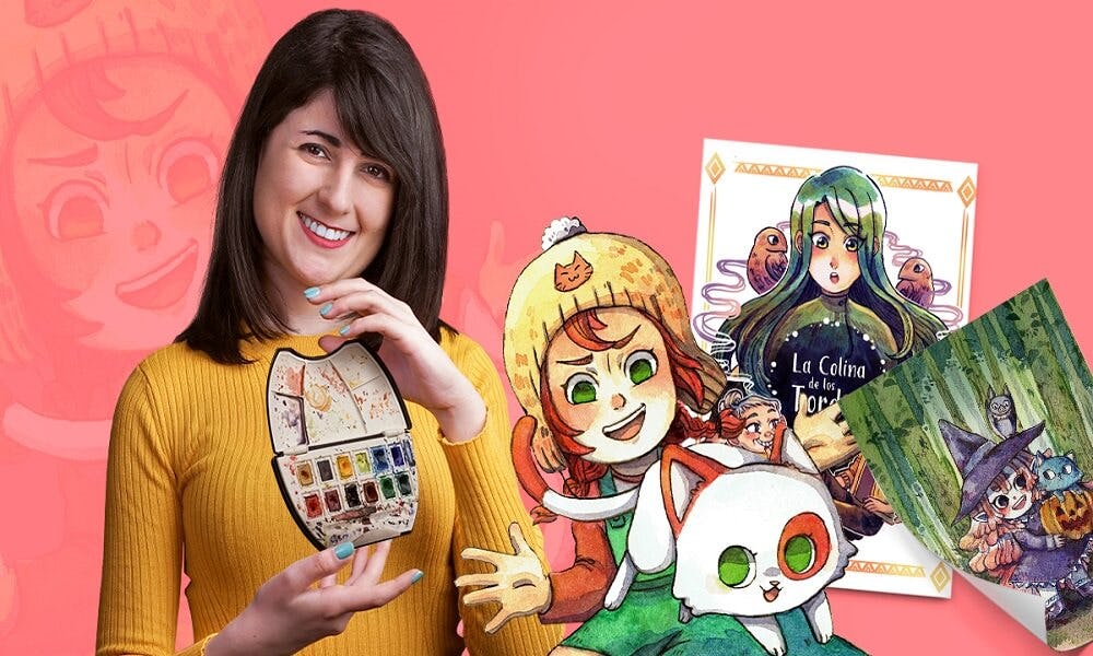 dibujo de personajes con acuarela