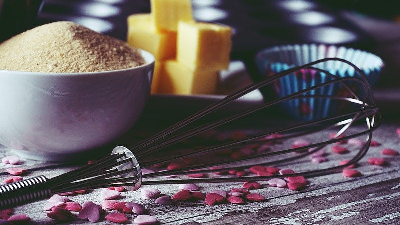 Ingredientes para hacer cupcakes caseros