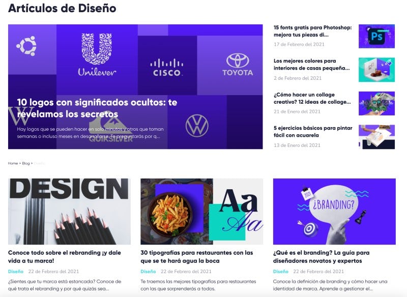 Ejemplo de combinaciones tipográficas