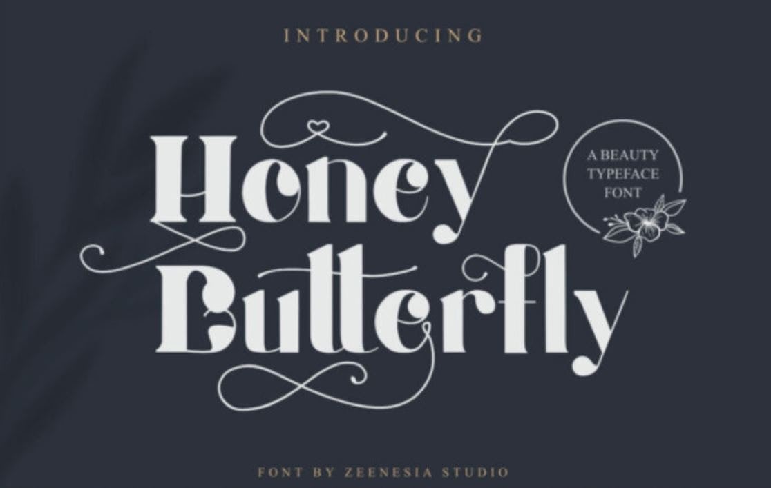 honey butterfly font free