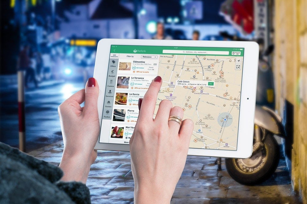 google maps en tablet